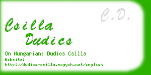 csilla dudics business card